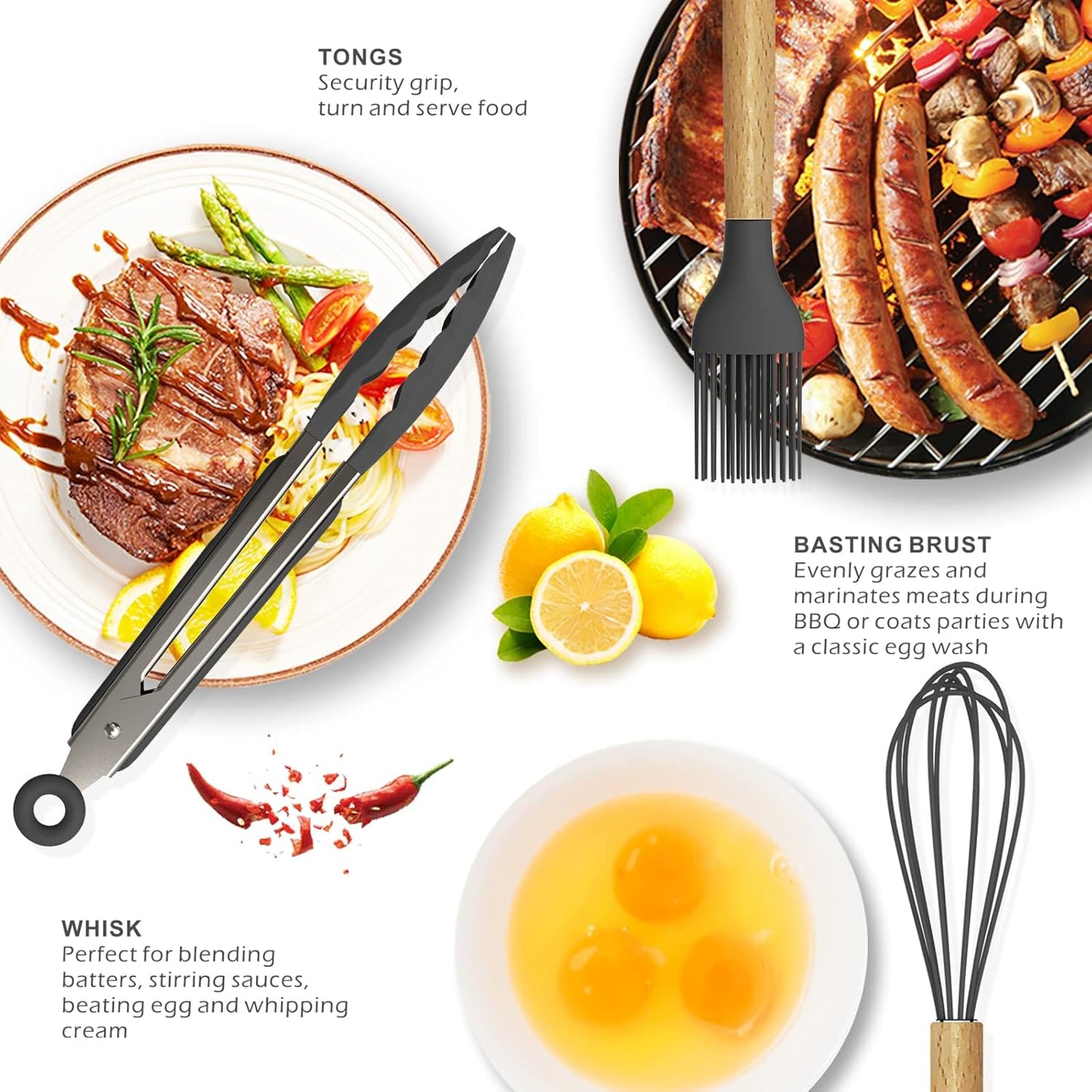 11 PCS Silicone Cooking Utensils Set