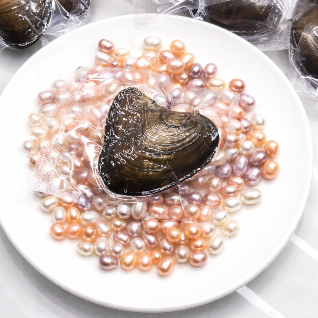 Freshwater Shell Canned Oyster – Ocean Love Real Pearl Necklace Set