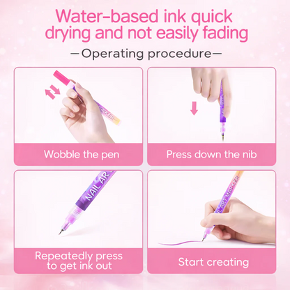 Nail Art Marker Pens | 12 Color Set