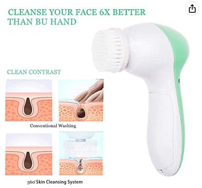 Facial Brush Set with 4 Interchangeable Face Scrubber 250 g